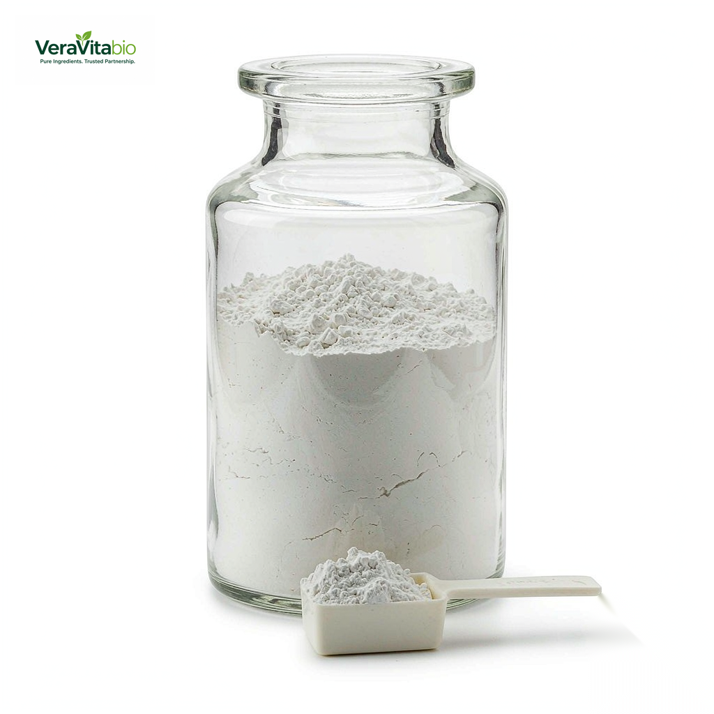 NMN beta-Nicotinamide Mononucleotide powder in a white jar - VeraVitabio